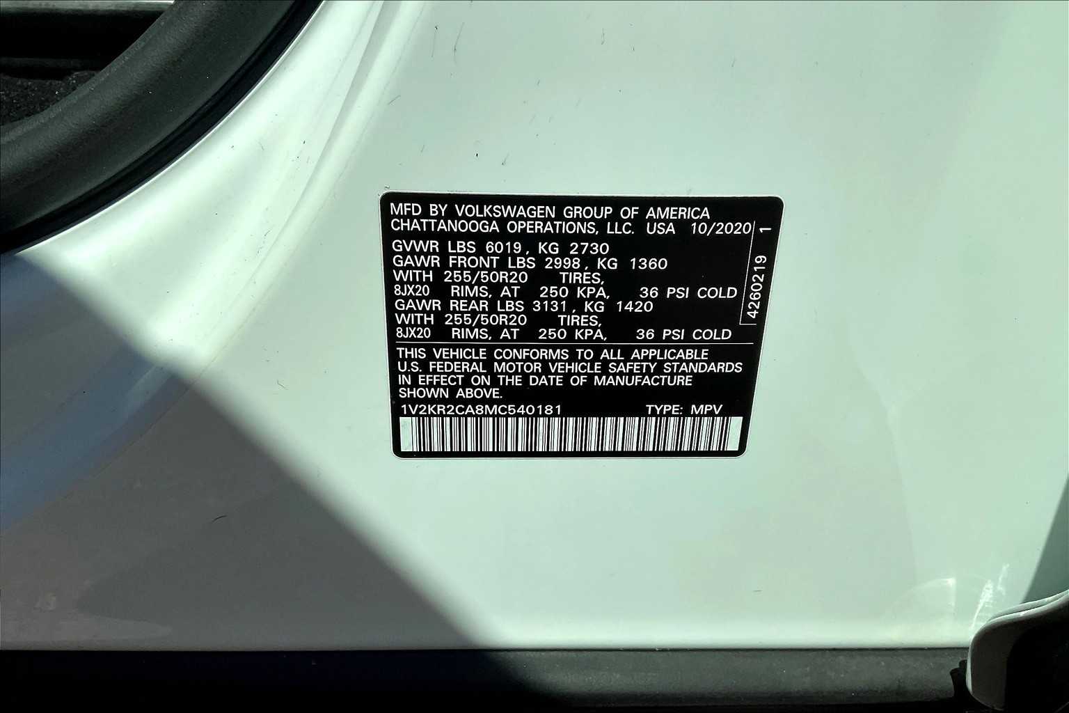 2021 Volkswagen Atlas 3.6L V6 SE w/Technology - Photo 37