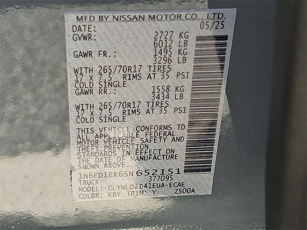 2025 Nissan Frontier PRO-4X - Photo 19