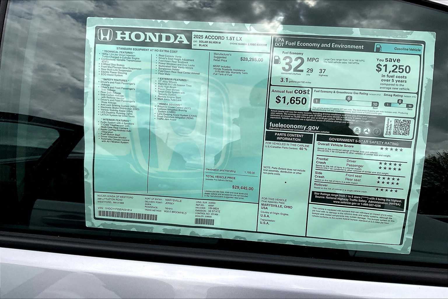 2025 Honda Accord LX - Photo 17