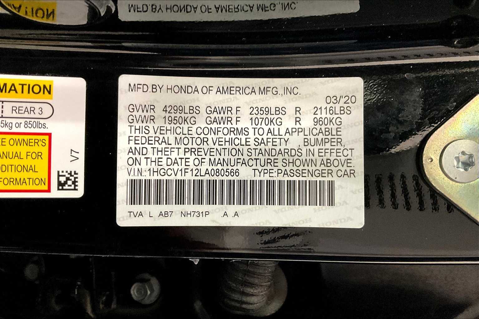 2020 Honda Accord LX - Photo 34