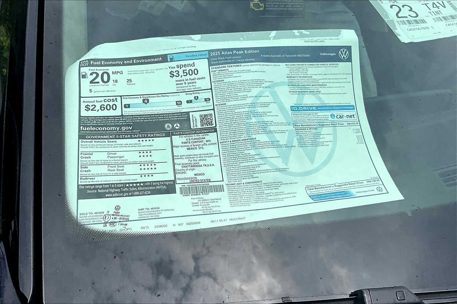 2025 Volkswagen Atlas 2.0T Peak Edition - Photo 17