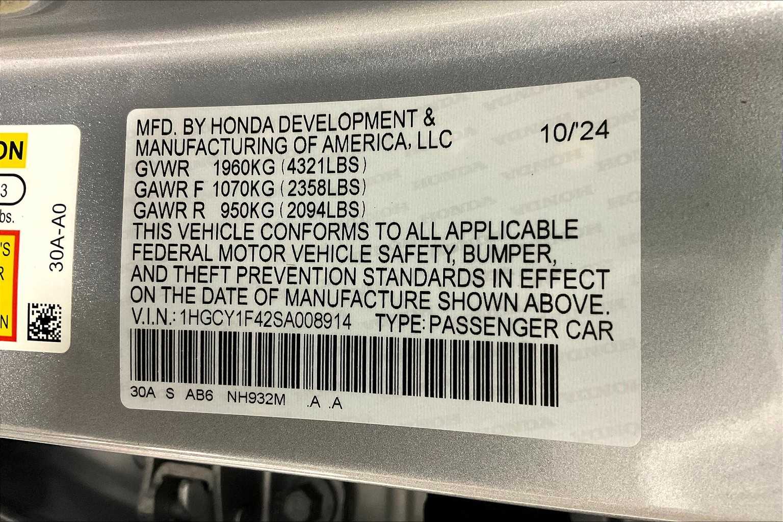 2025 Honda Accord SE - Photo 36