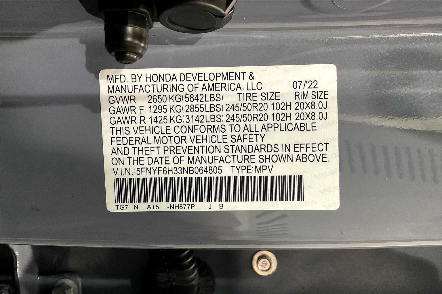 2022 Honda Pilot Sport - Photo 35