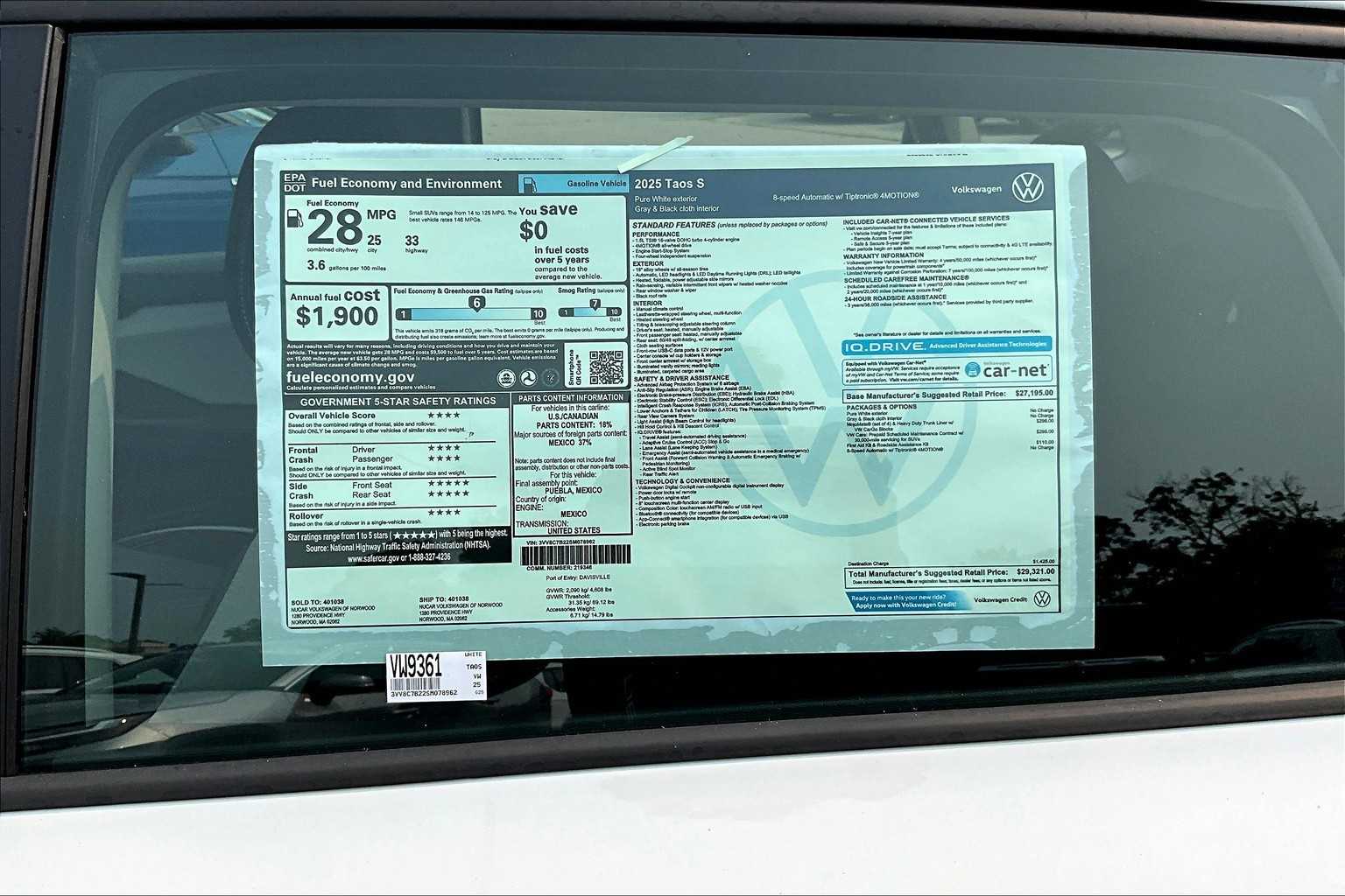 2025 Volkswagen Taos S - Photo 18