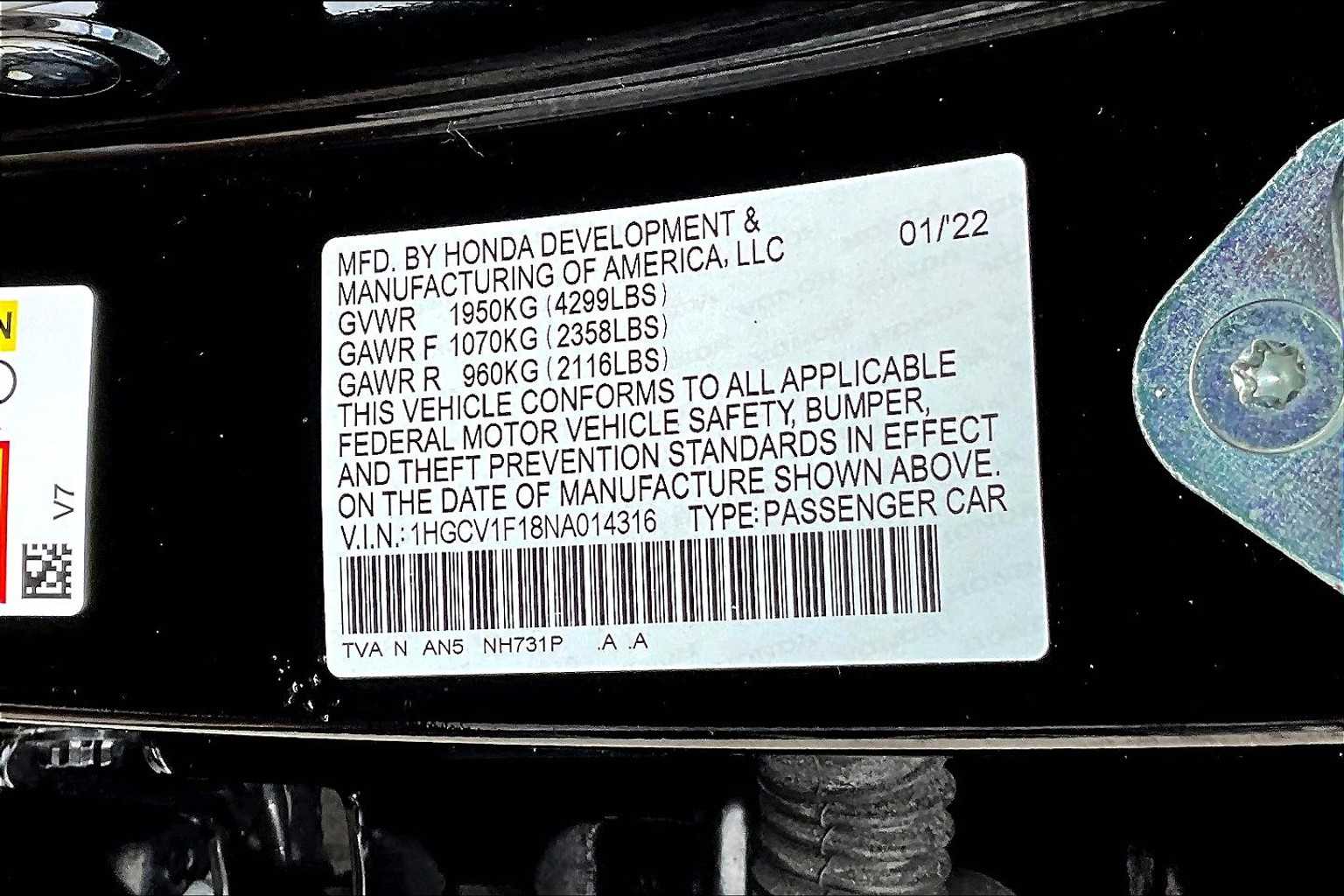 2022 Honda Accord LX - Photo 32