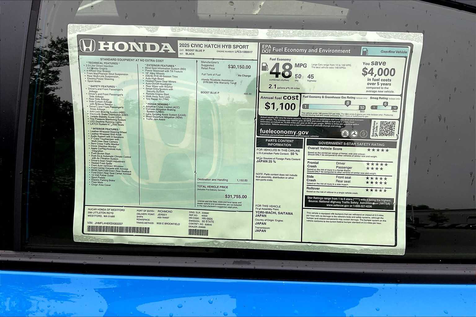 2025 Honda Civic Hatchback Hybrid Sport - Photo 18