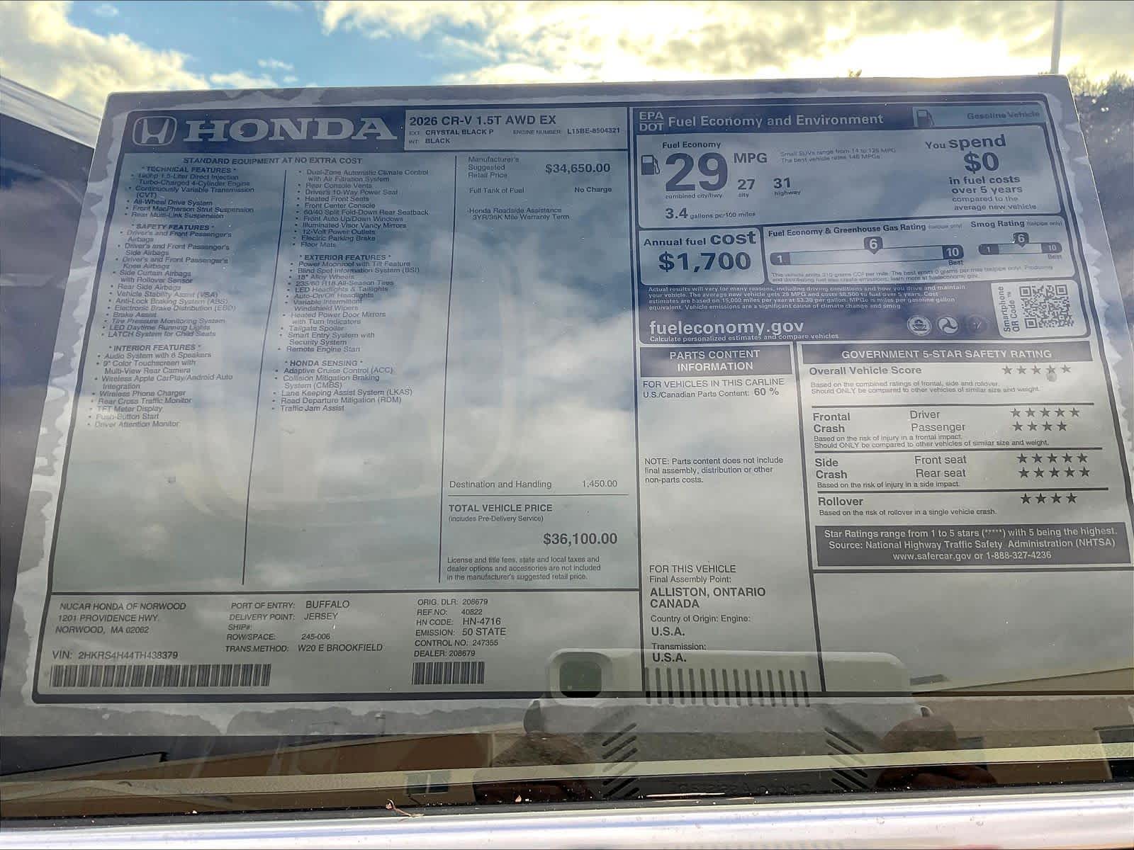 2026 Honda CR-V EX - Photo 18