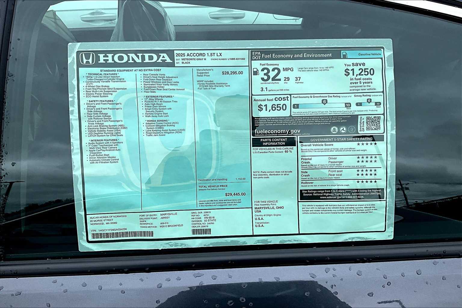 2025 Honda Accord LX - Photo 17