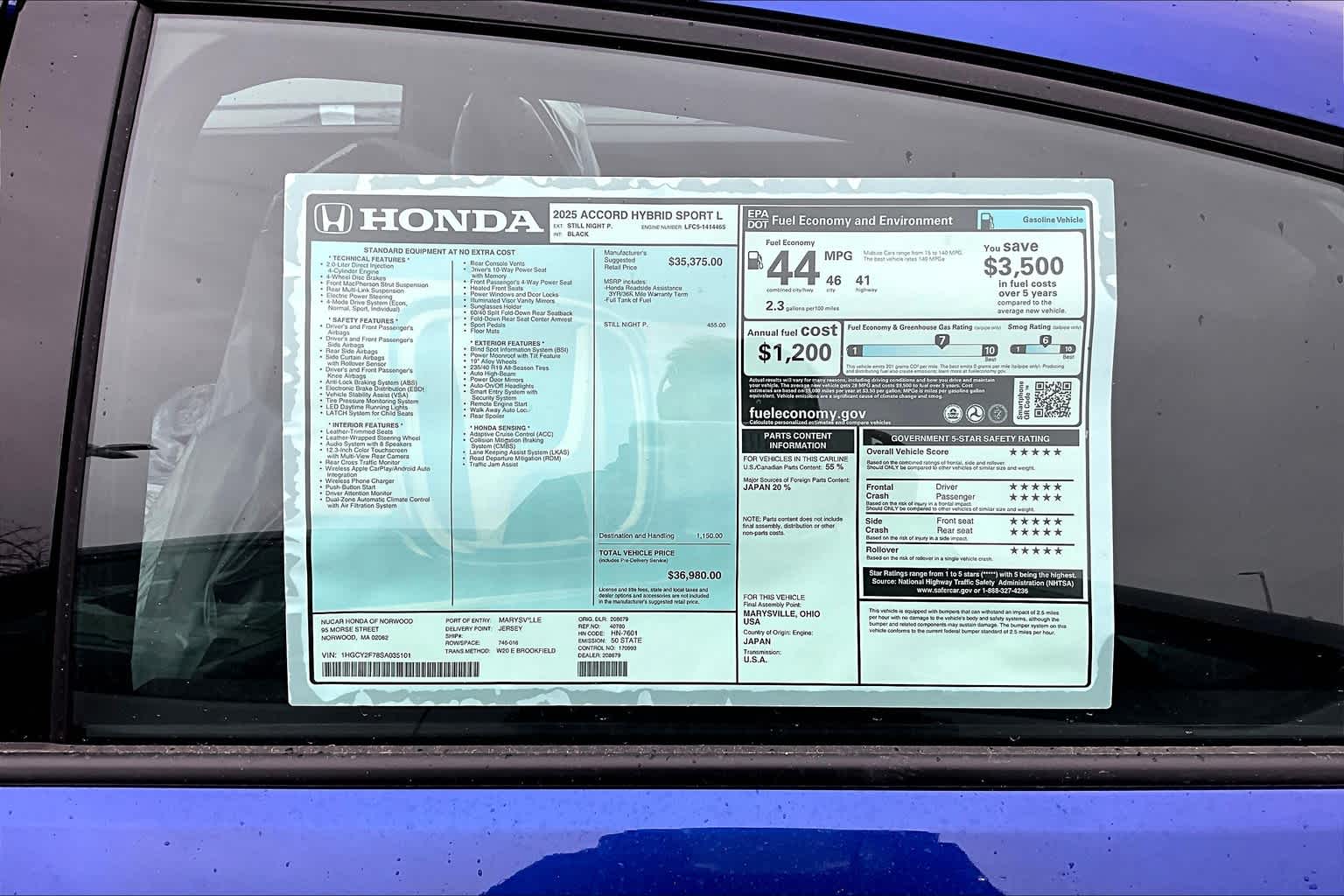 2025 Honda Accord Hybrid Sport-L - Photo 17