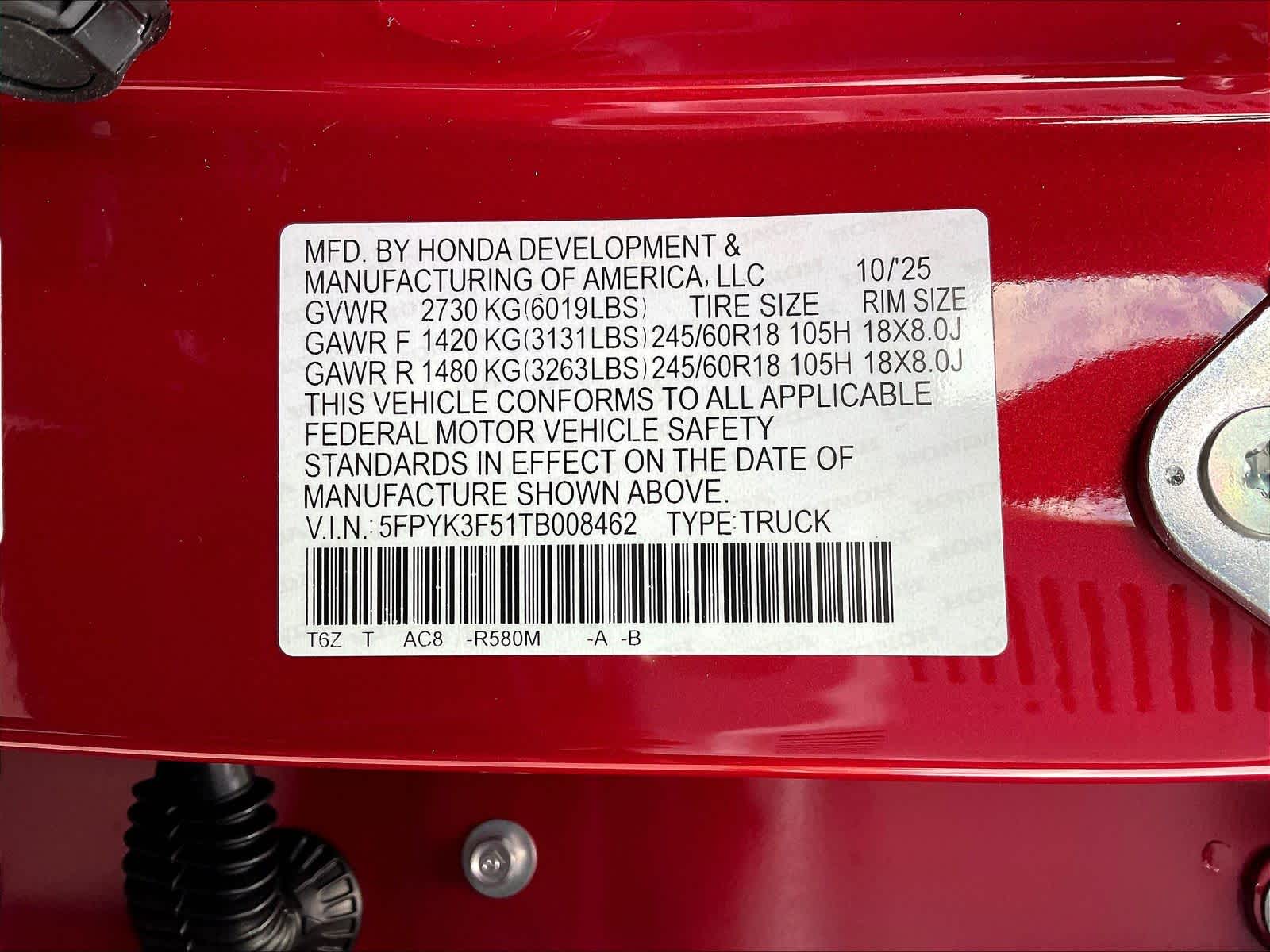 2026 Honda Ridgeline RTL - Photo 17