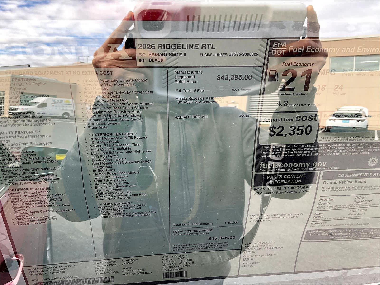 2026 Honda Ridgeline RTL - Photo 18