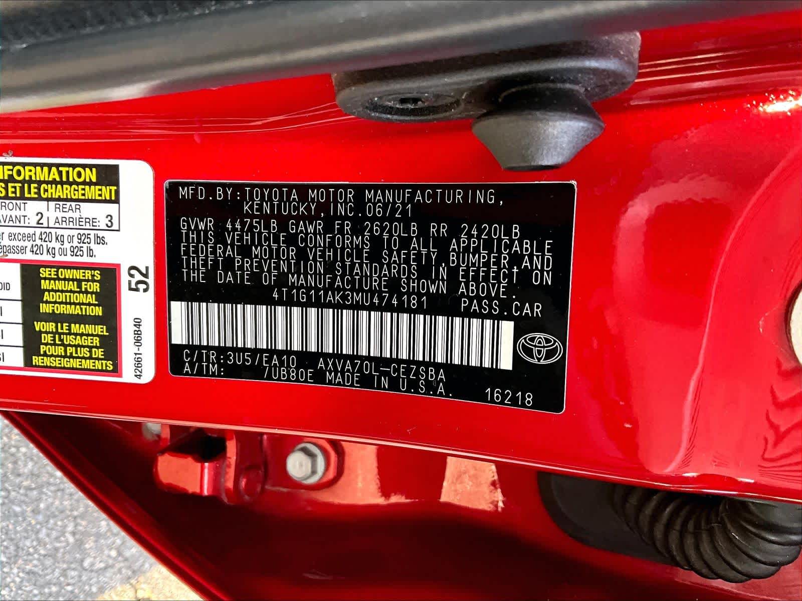 2021 Toyota Camry SE - Photo 35