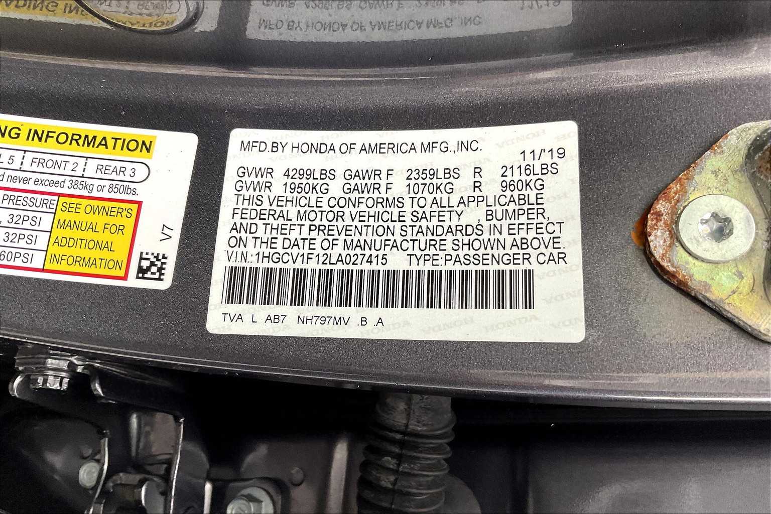 2020 Honda Accord LX - Photo 35