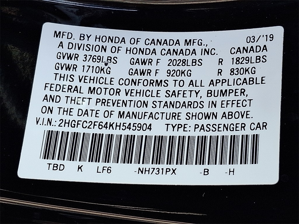 2019 Honda Civic LX - Photo 27
