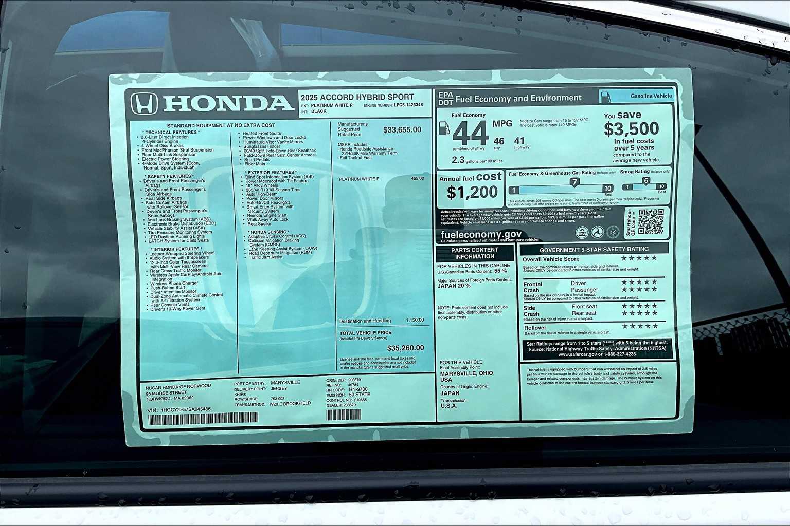 2025 Honda Accord Hybrid Sport - Photo 17
