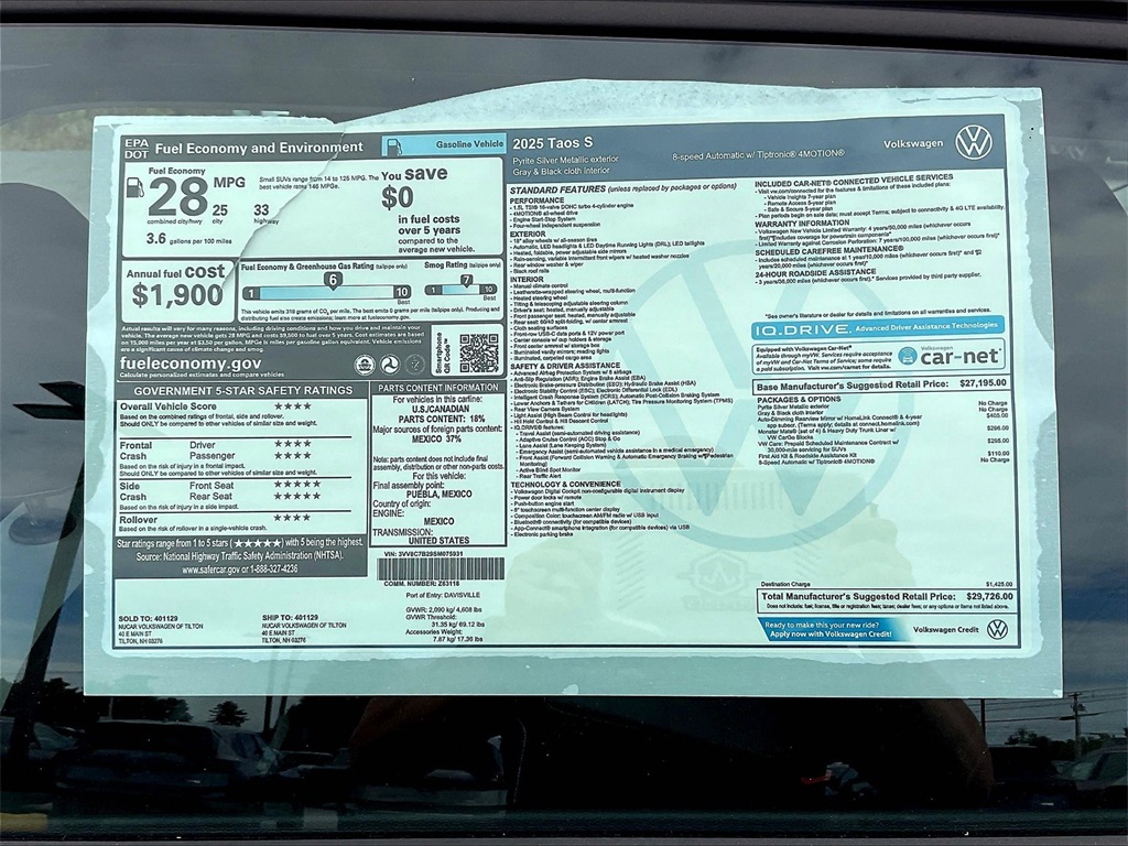 2025 Volkswagen Taos 1.5T S - Photo 17