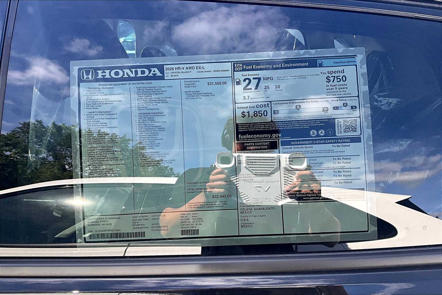 2026 Honda HR-V EX-L - Photo 17