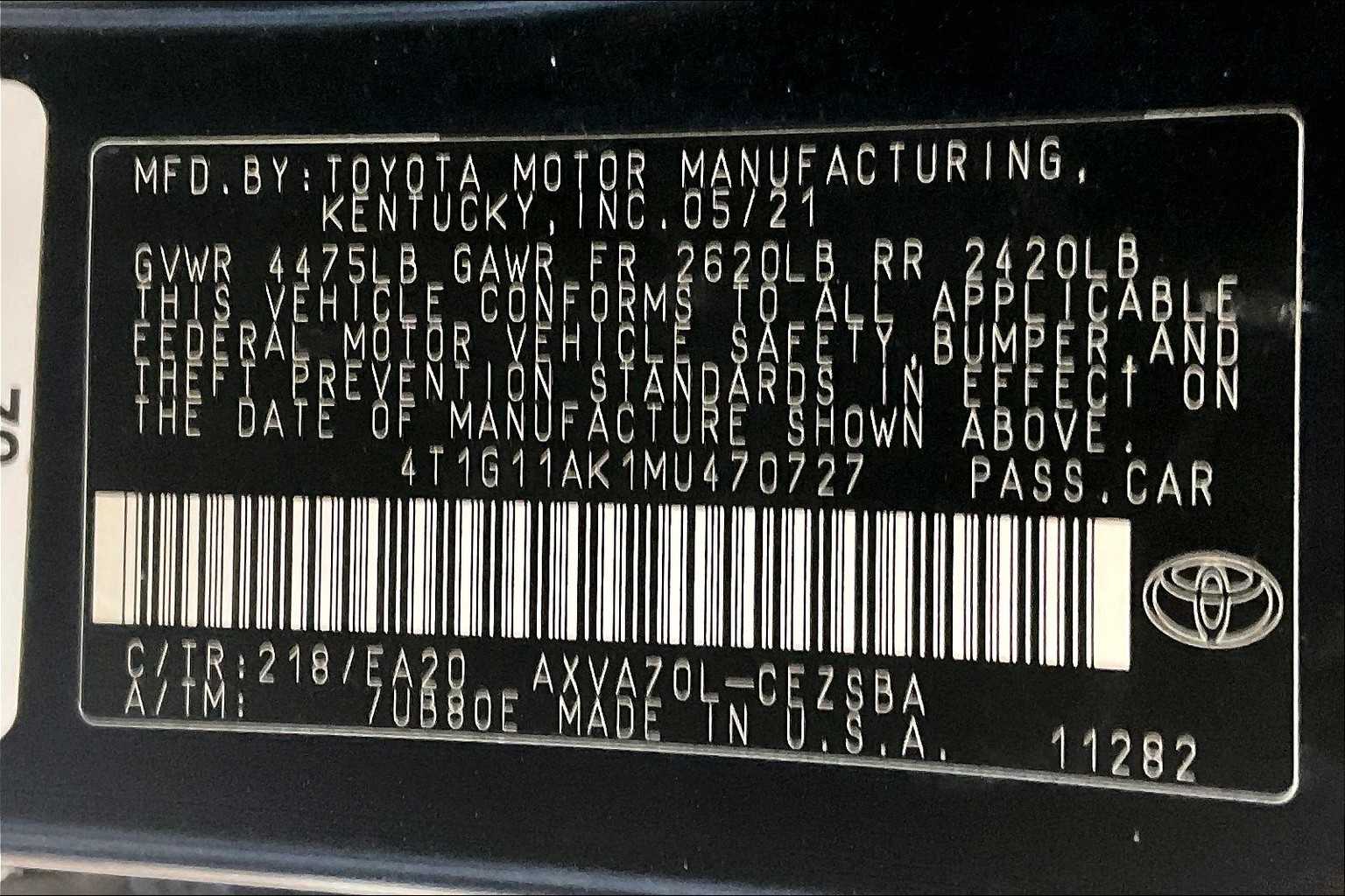 2021 Toyota Camry SE - Photo 35