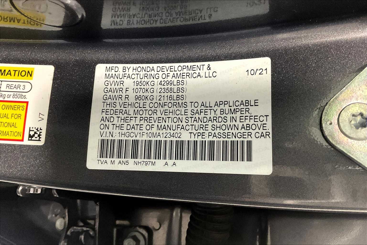 2021 Honda Accord LX - Photo 34