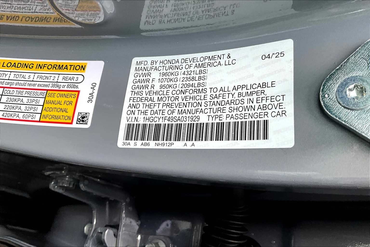 2025 Honda Accord SE - Photo 18