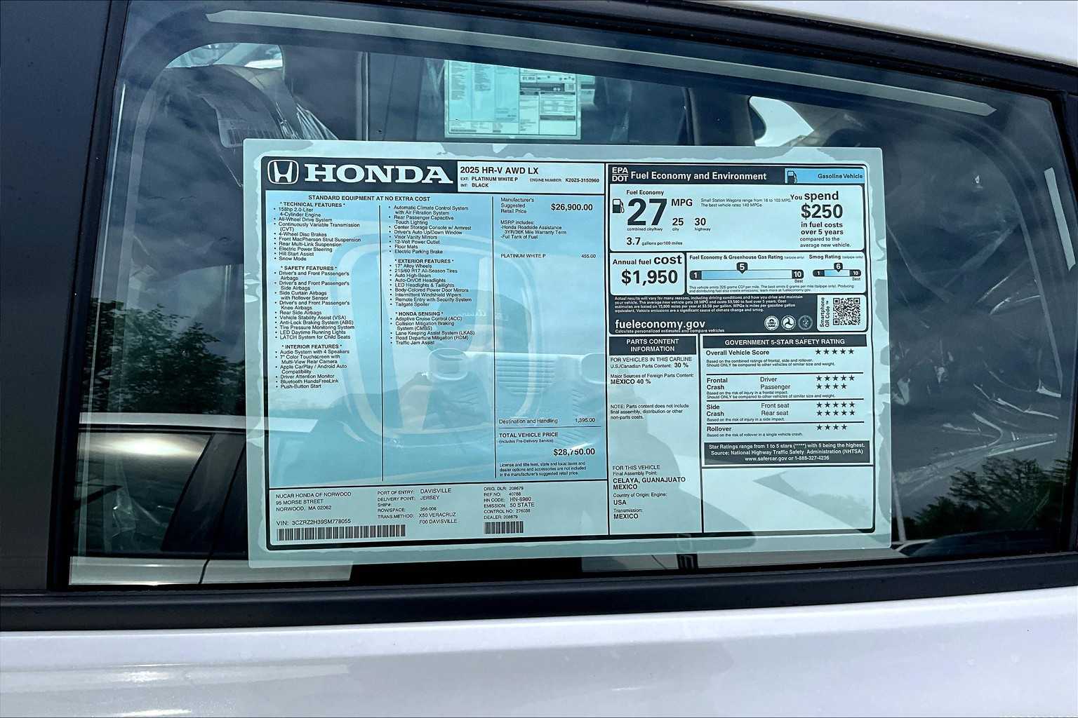 2025 Honda HR-V LX - Photo 17