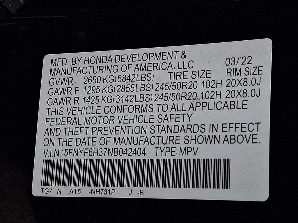 2022 Honda Pilot Sport - Photo 28