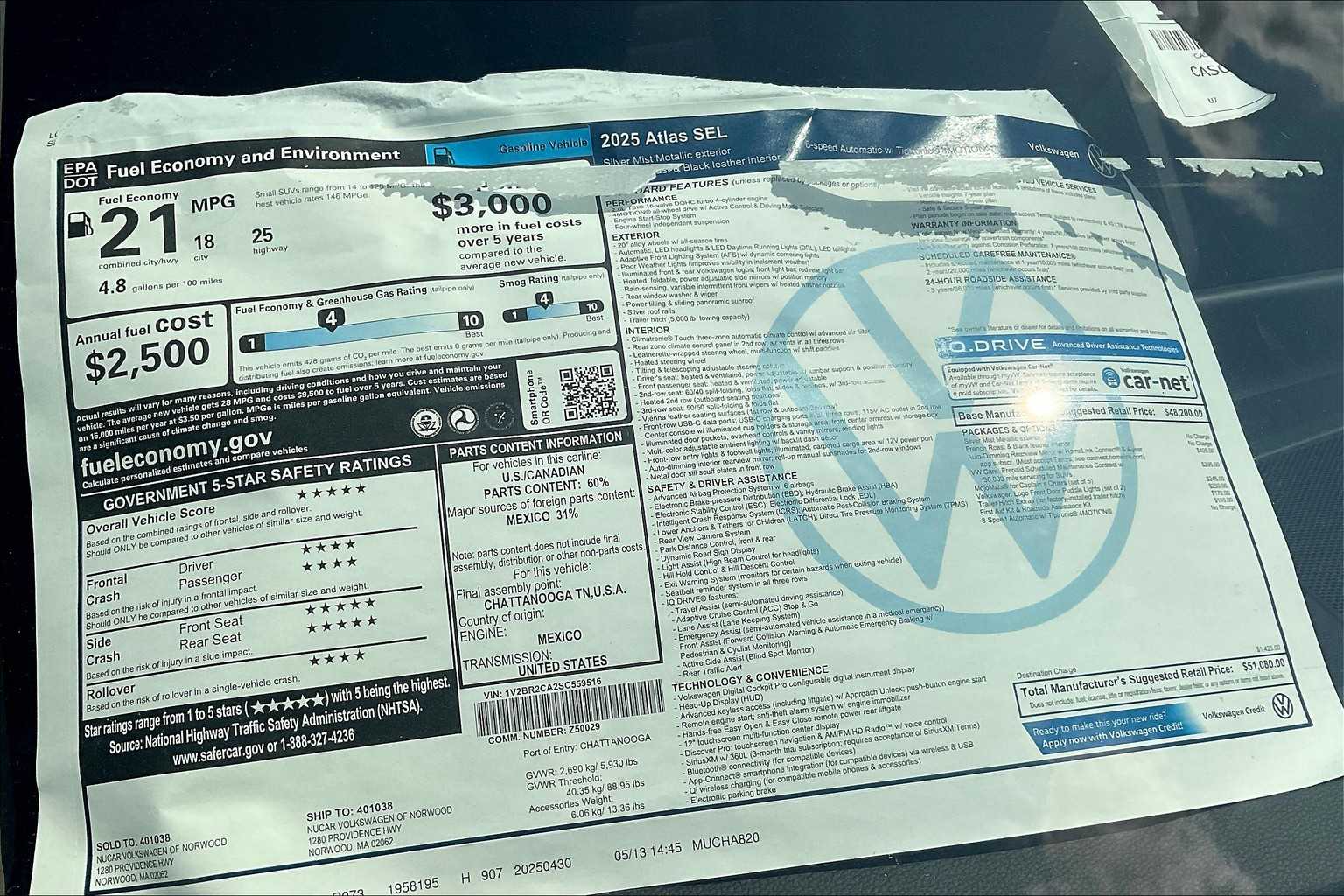 2025 Volkswagen Atlas 2.0T SEL - Photo 18