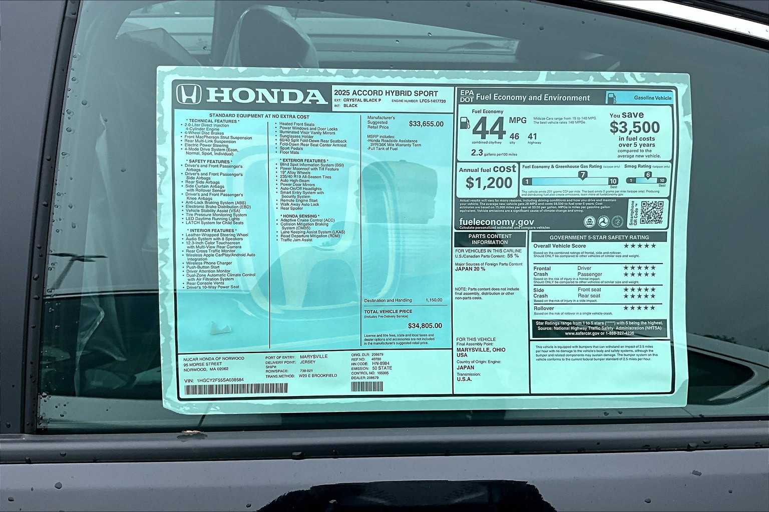 2025 Honda Accord Hybrid Sport - Photo 17