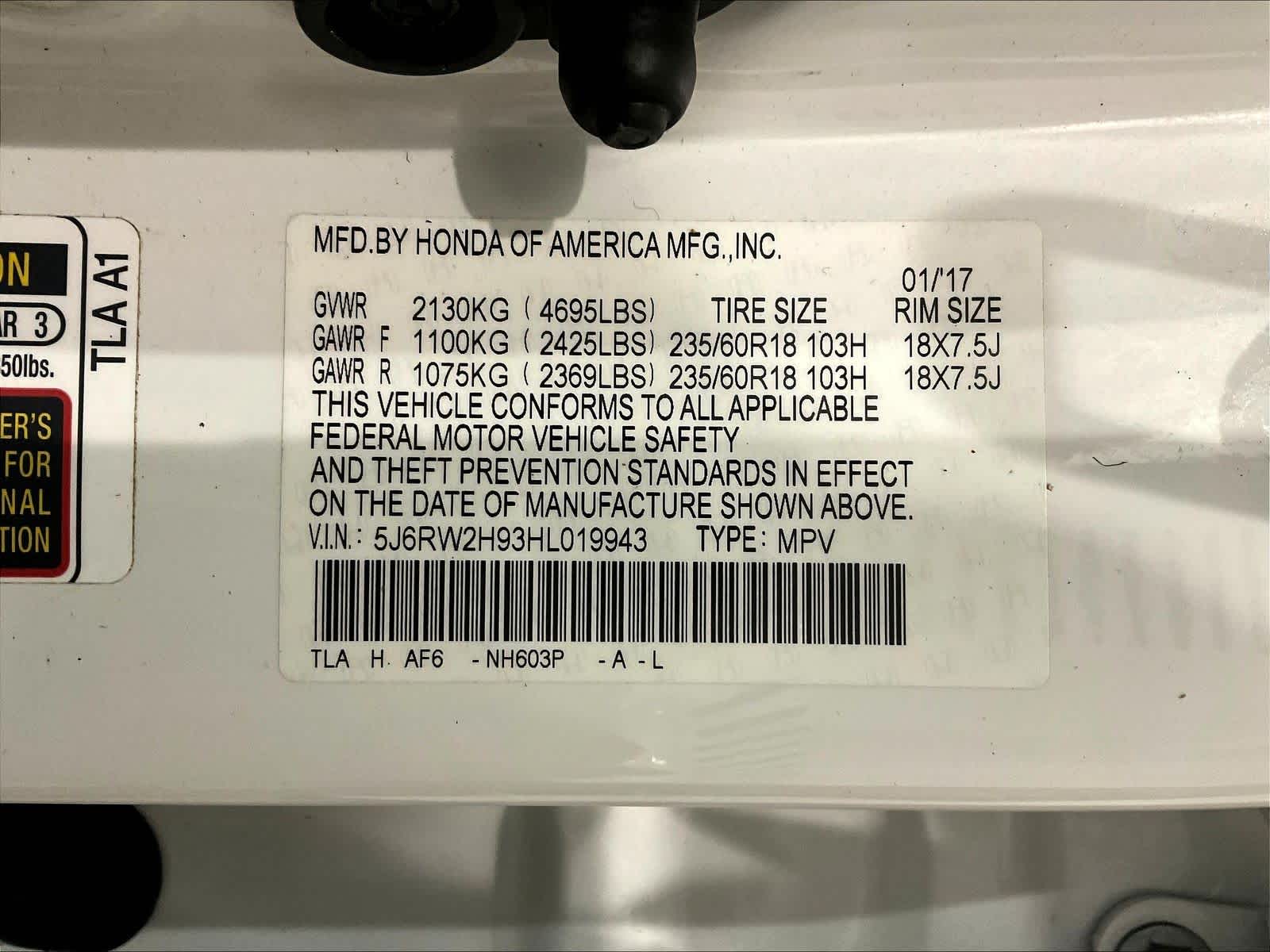 2017 Honda CR-V Touring - Photo 36