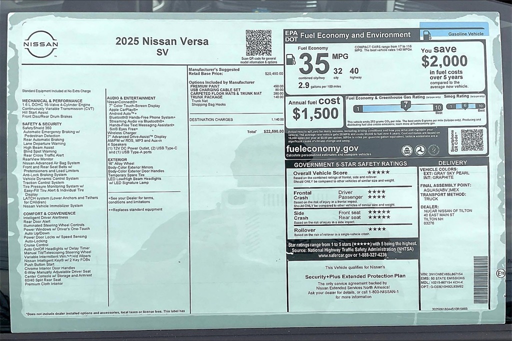 2025 Nissan Versa 1.6 SV - Photo 17