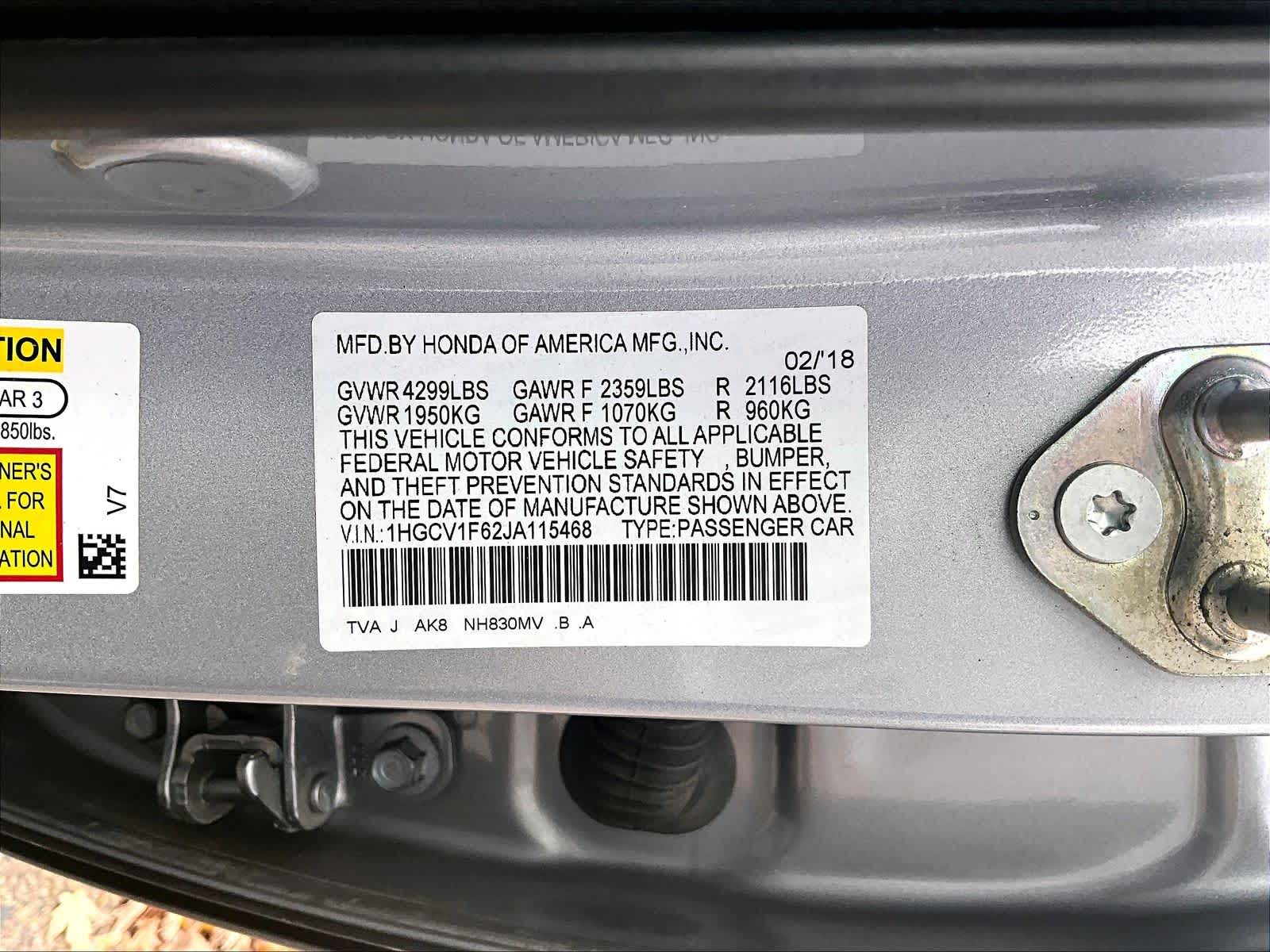 2018 Honda Accord EX-L Navi 1.5T - Photo 6