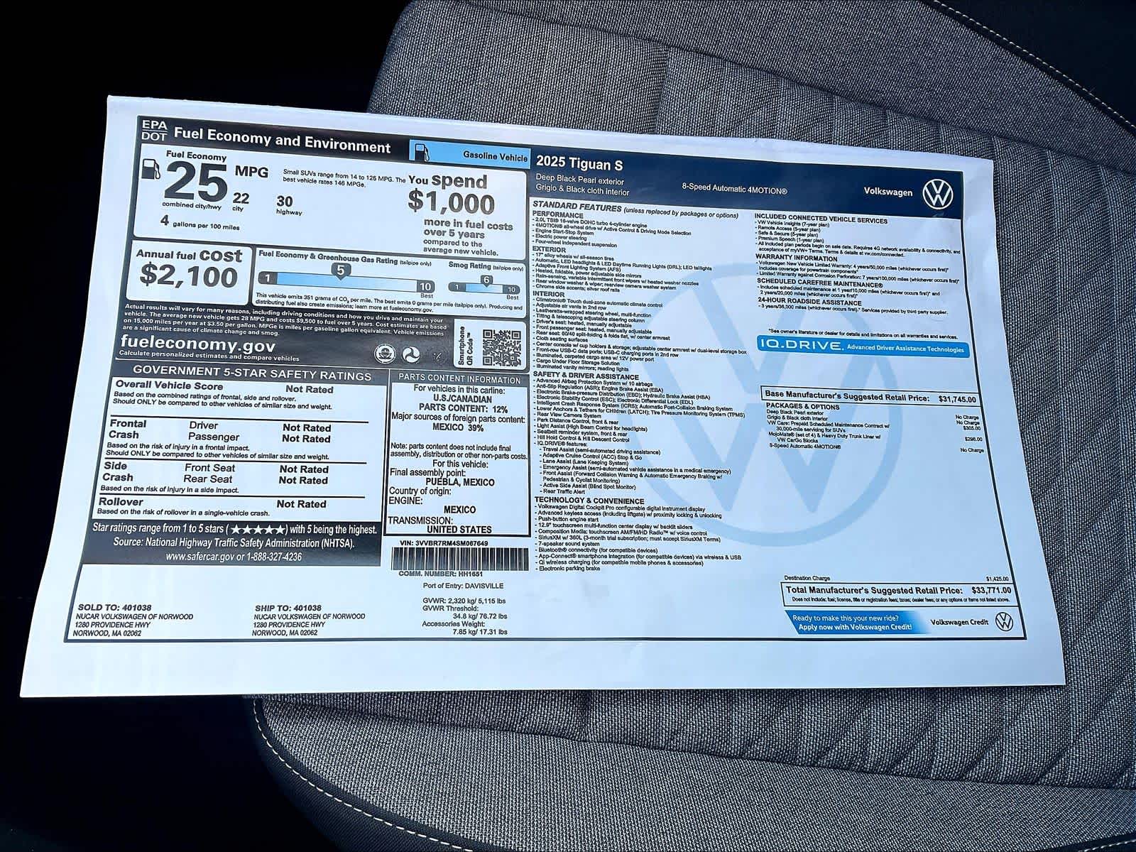 2025 Volkswagen Tiguan S - Photo 17