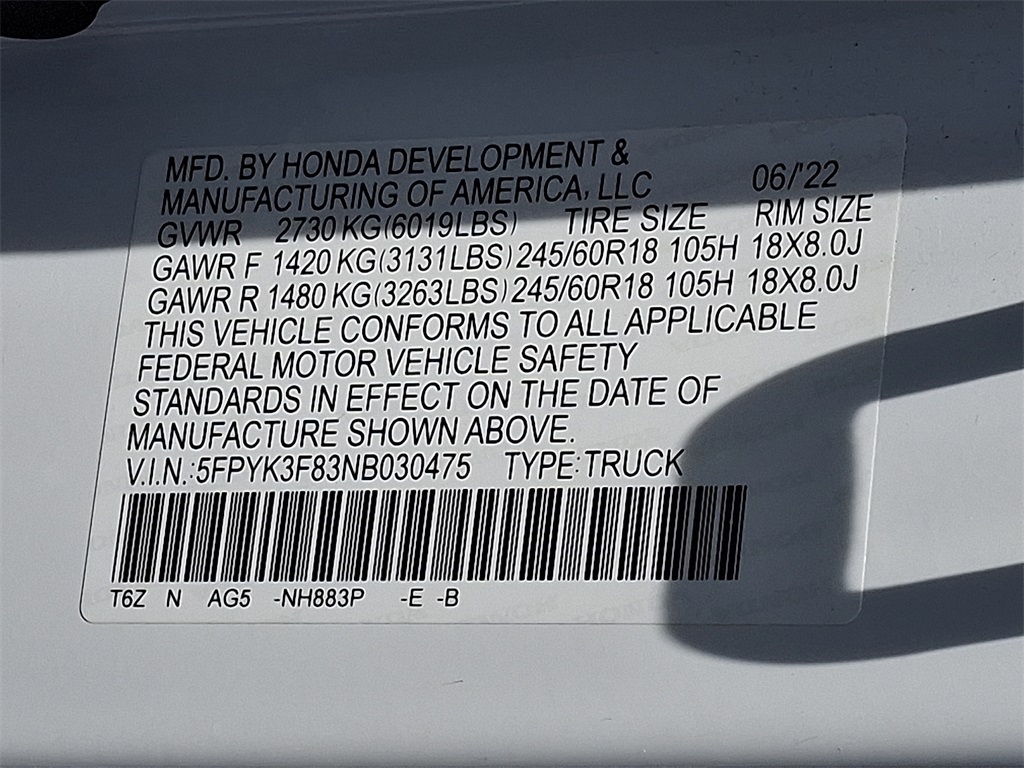 2022 Honda Ridgeline Black Edition - Photo 27