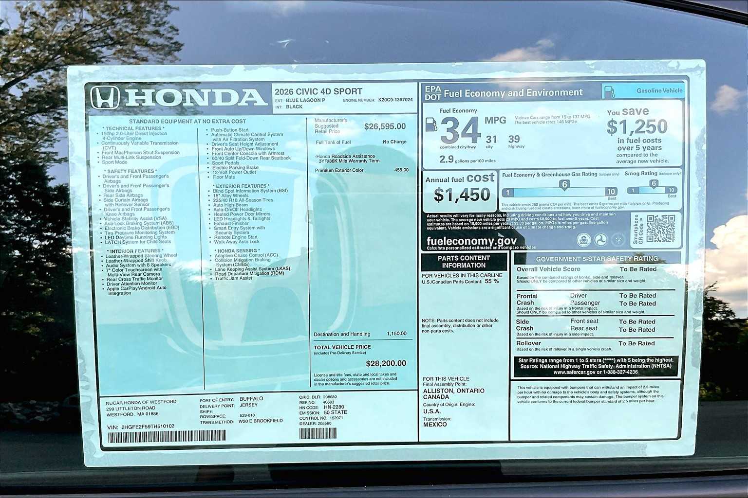 2026 Honda Civic Sport - Photo 18