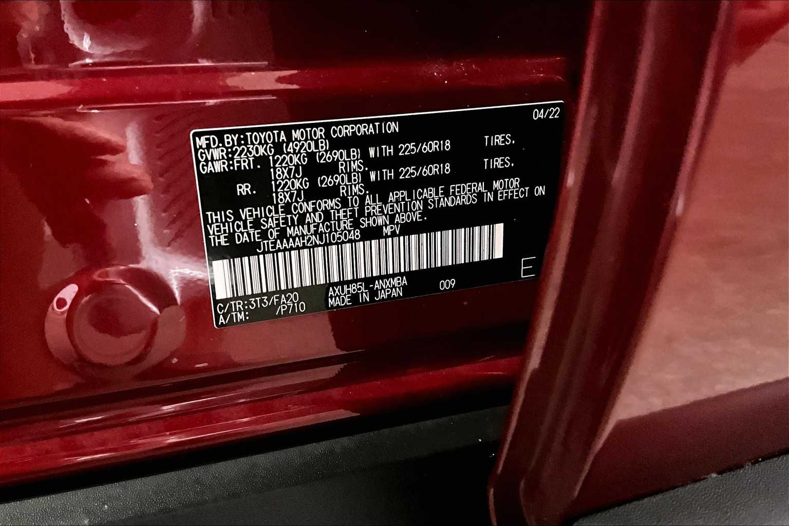 2022 Toyota Venza LE - Photo 34