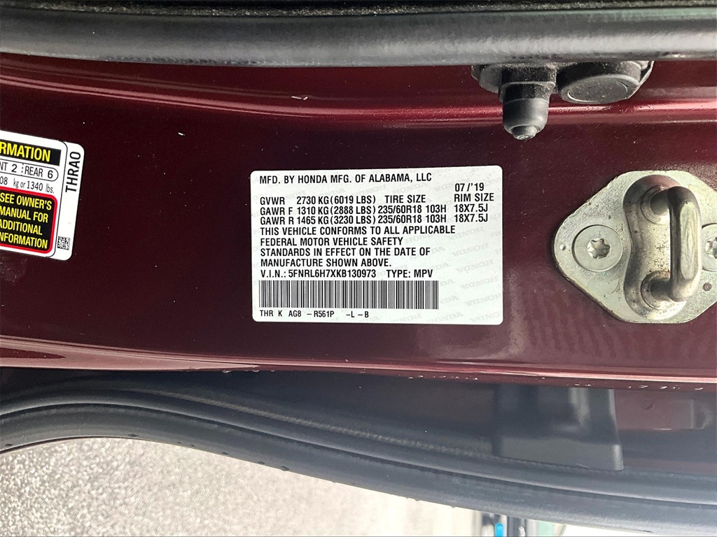 2019 Honda Odyssey EX-L - Photo 34