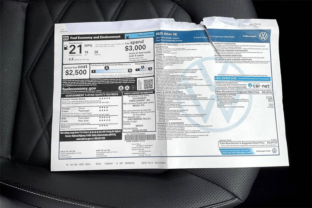 2025 Volkswagen Atlas 2.0T SE - Photo 17
