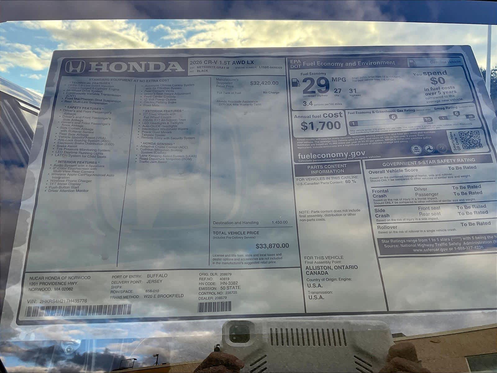 2026 Honda CR-V LX - Photo 18