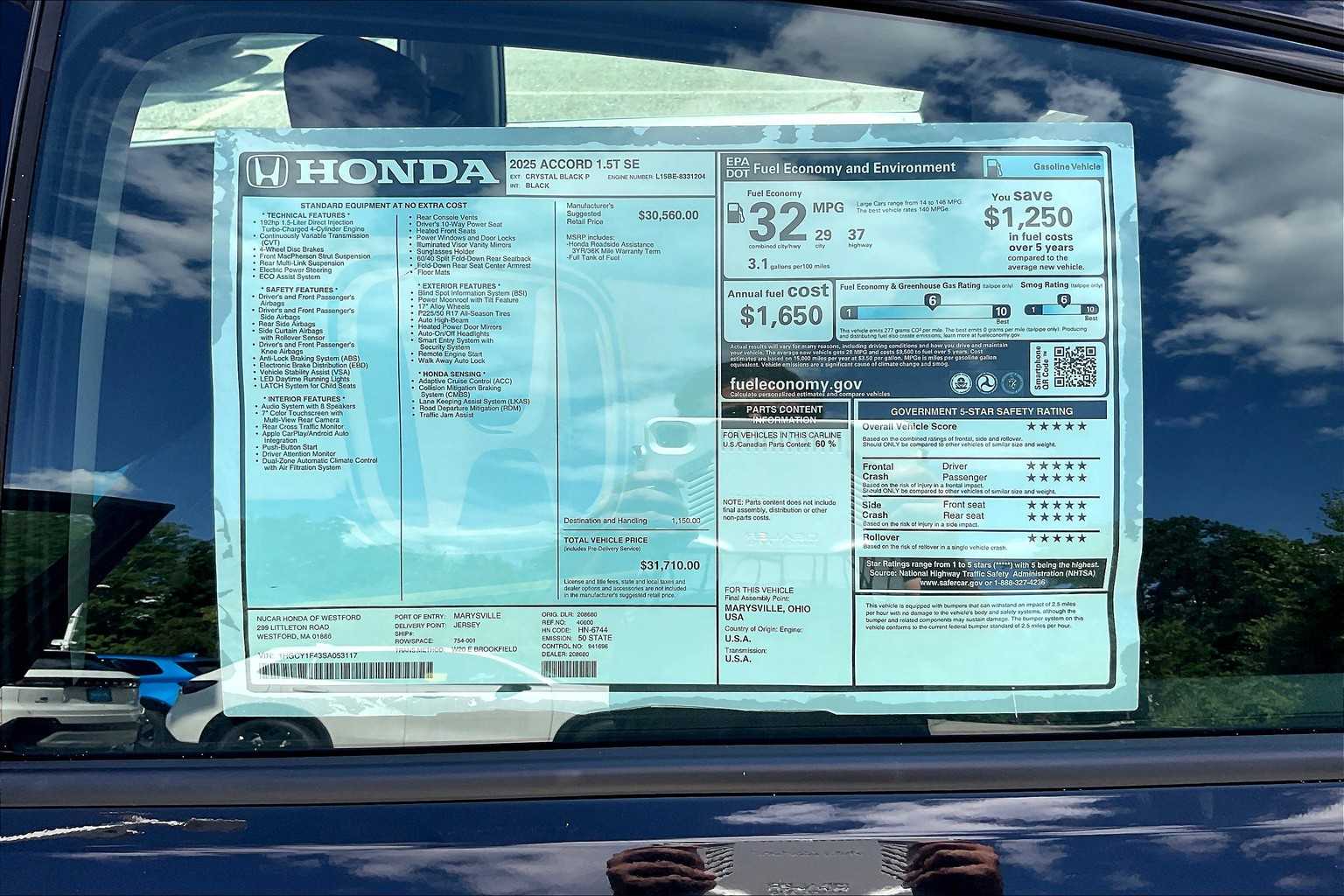 2025 Honda Accord SE - Photo 14