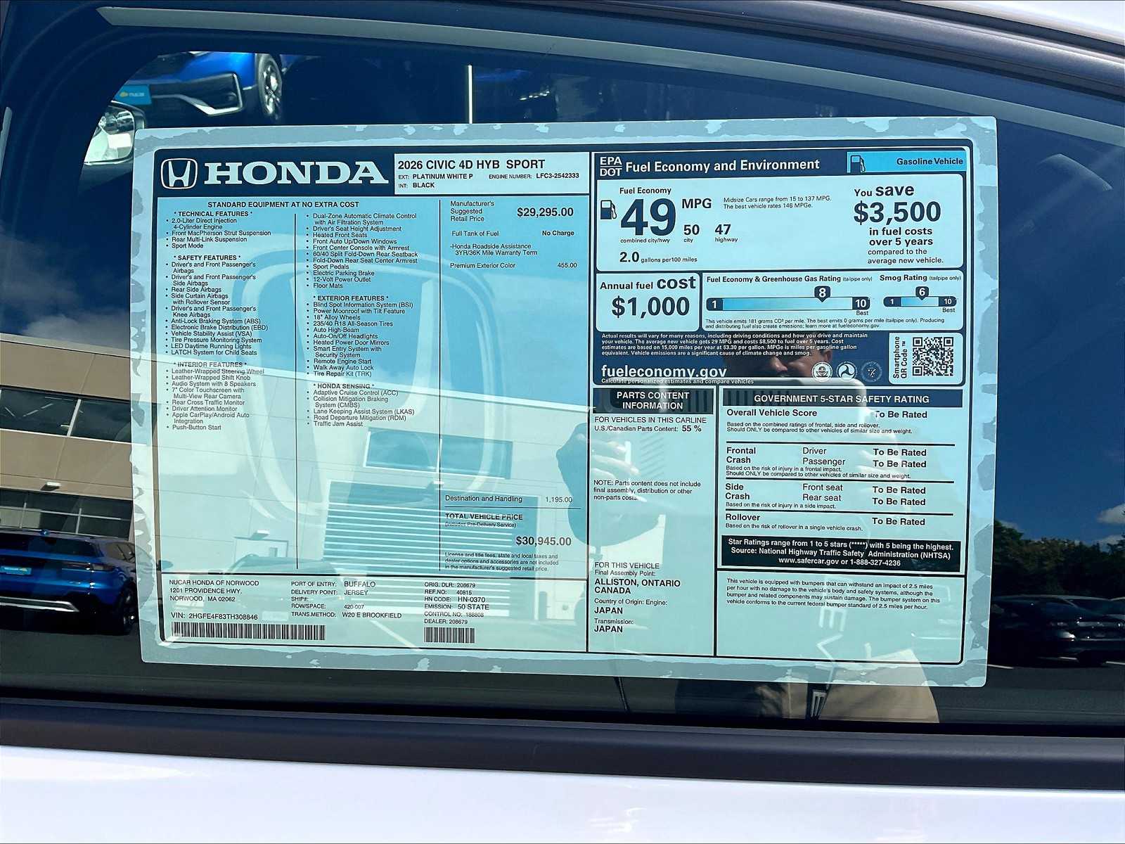 2026 Honda Civic Hybrid Sport - Photo 18