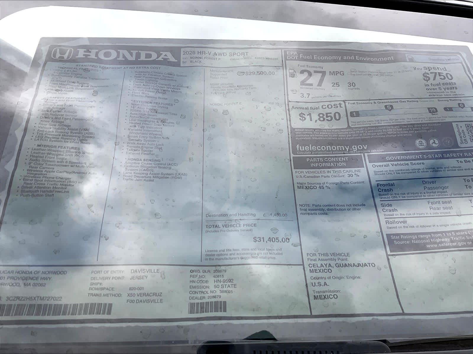 2026 Honda HR-V Sport - Photo 18