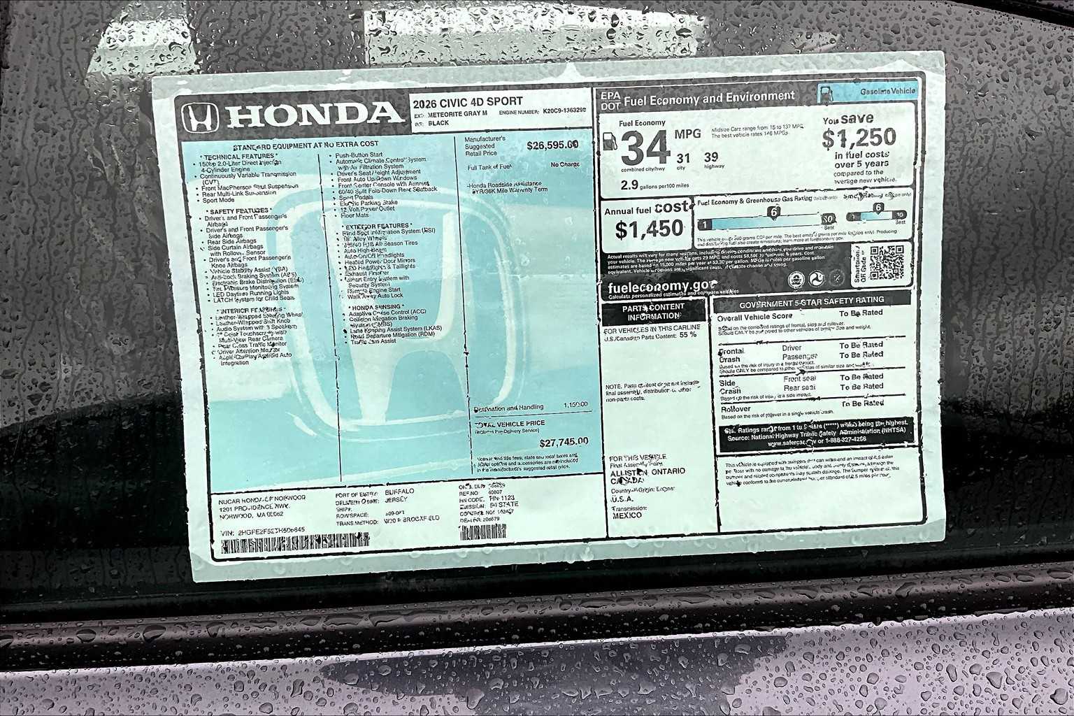 2026 Honda Civic Sport - Photo 17