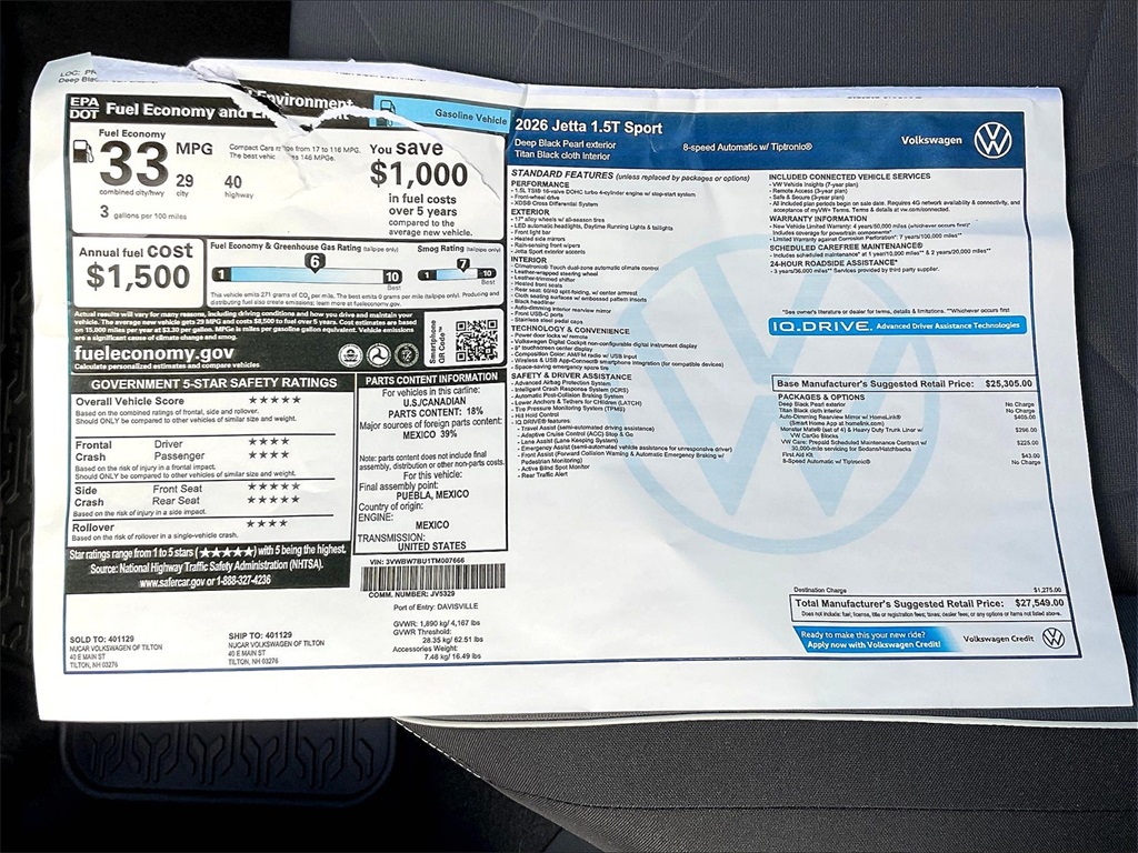 2026 Volkswagen Jetta 1.5T Sport - Photo 17