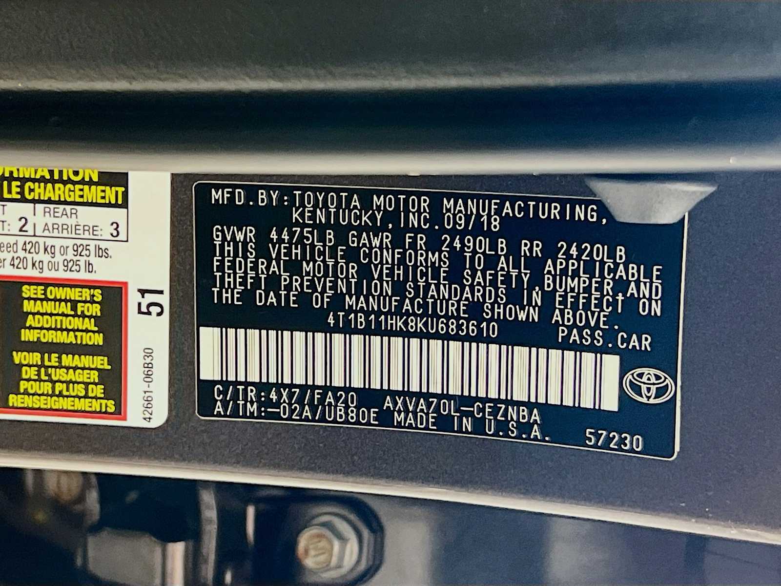 2019 Toyota Camry LE - Photo 30