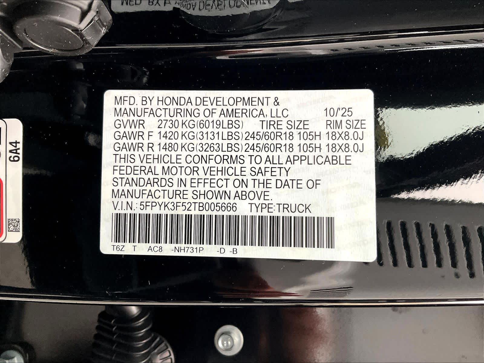 2026 Honda Ridgeline RTL - Photo 17