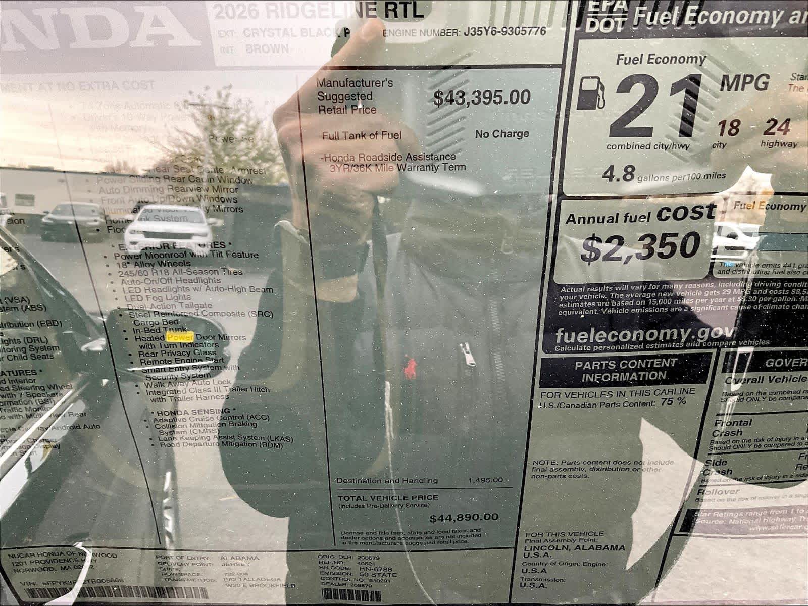 2026 Honda Ridgeline RTL - Photo 18