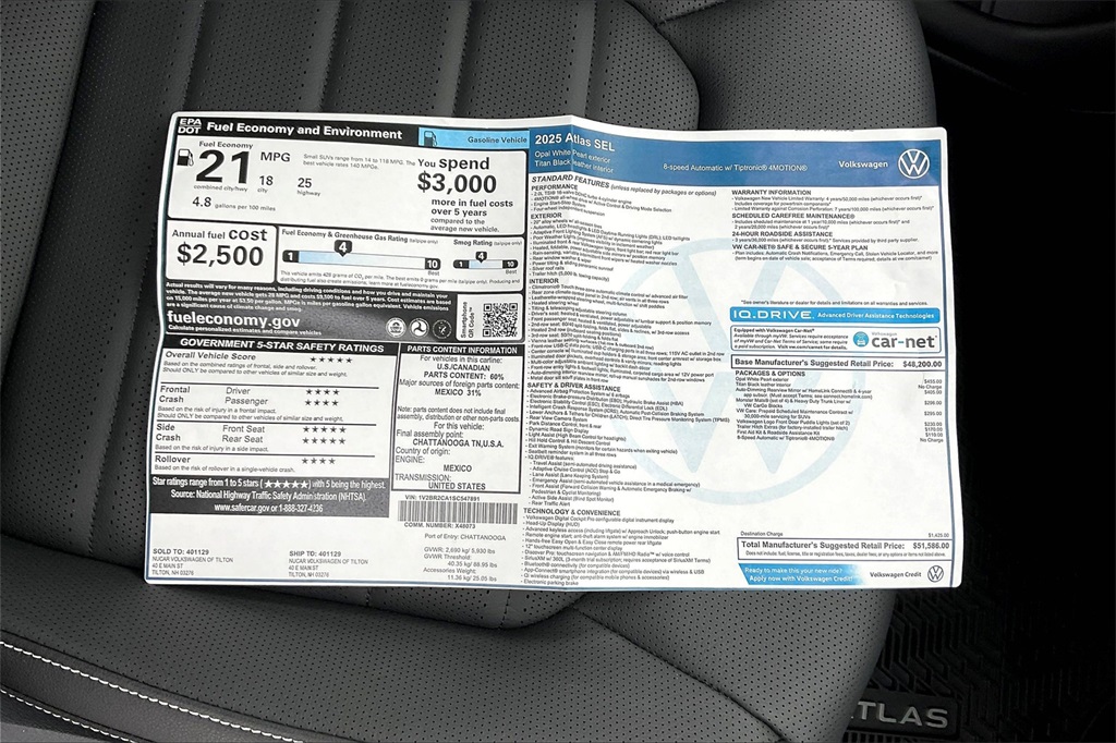 2025 Volkswagen Atlas 2.0T SEL - Photo 17