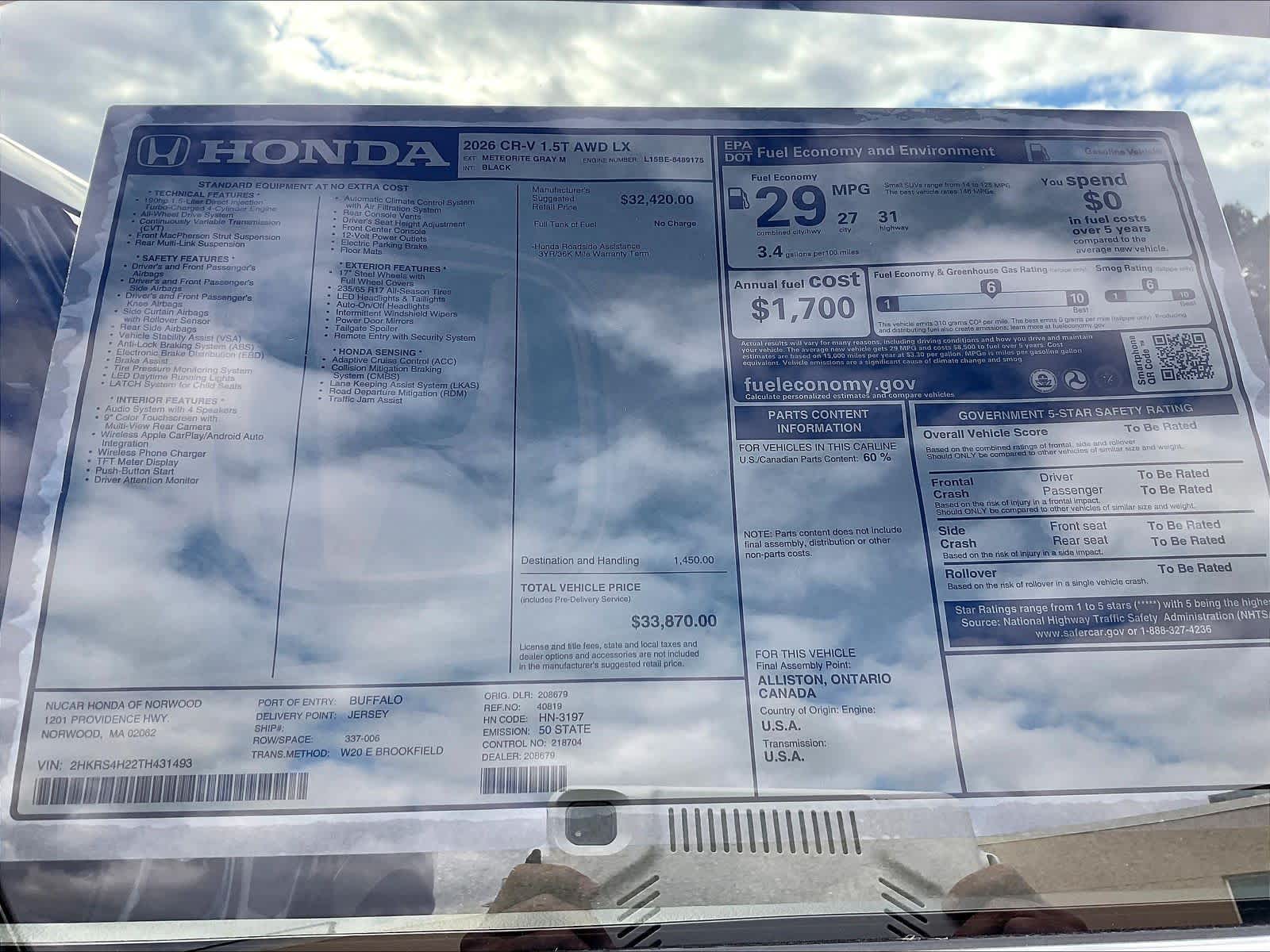 2026 Honda CR-V LX - Photo 18