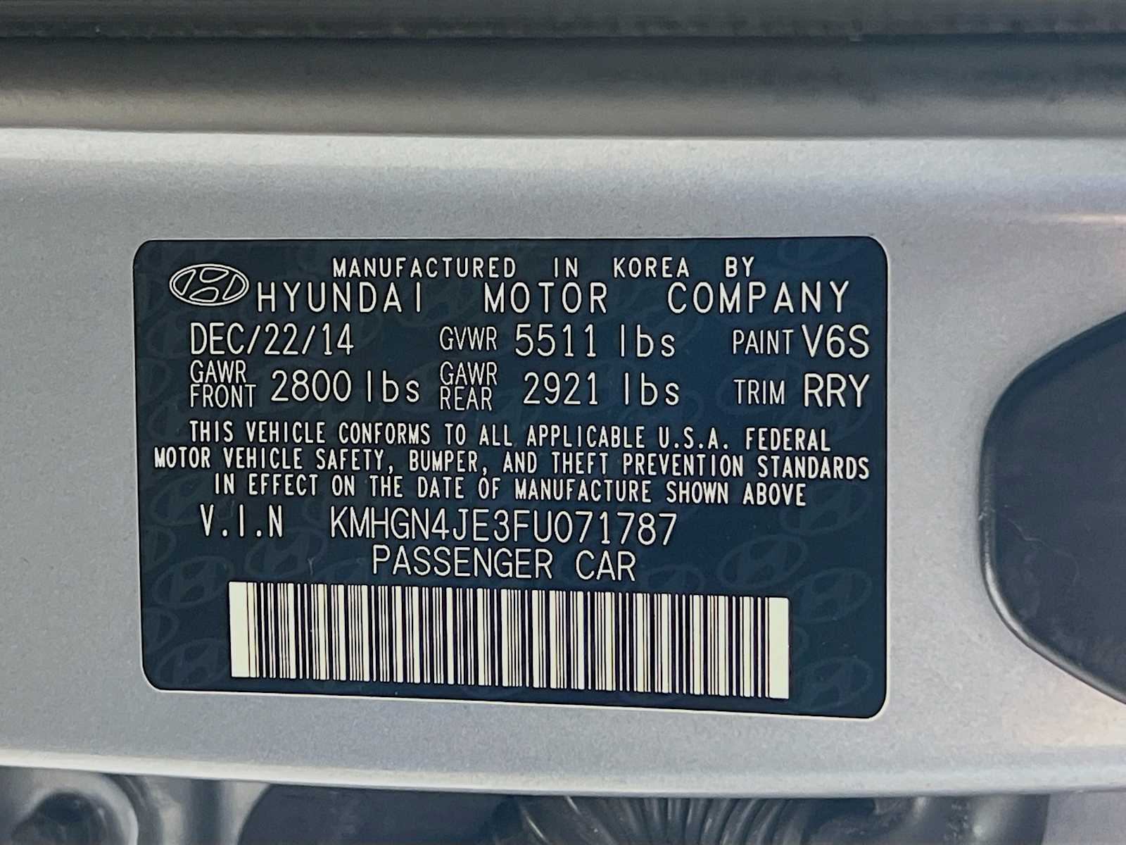 2015 Hyundai Genesis 3.8L - Photo 34