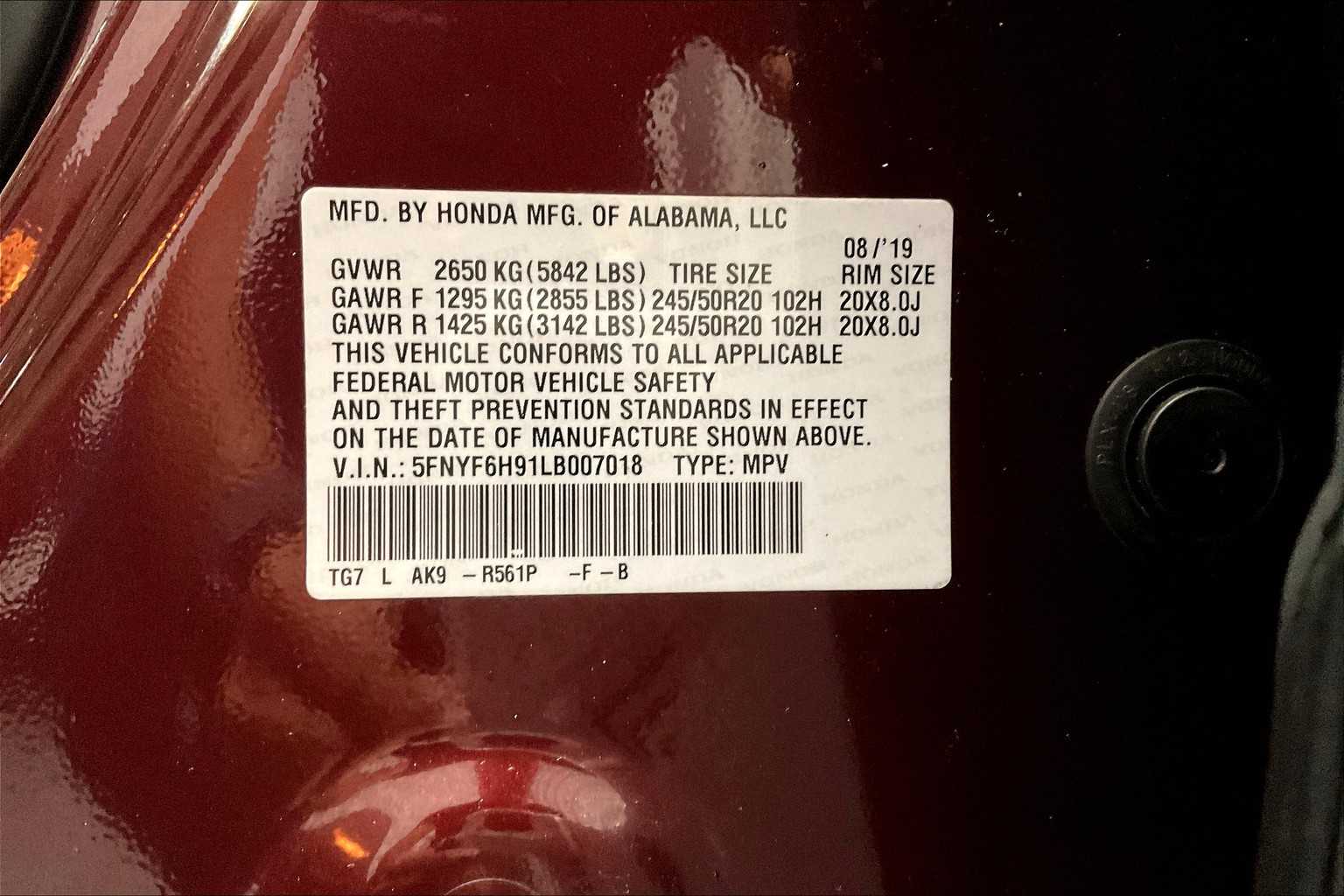 2020 Honda Pilot Touring 8-Passenger - Photo 37